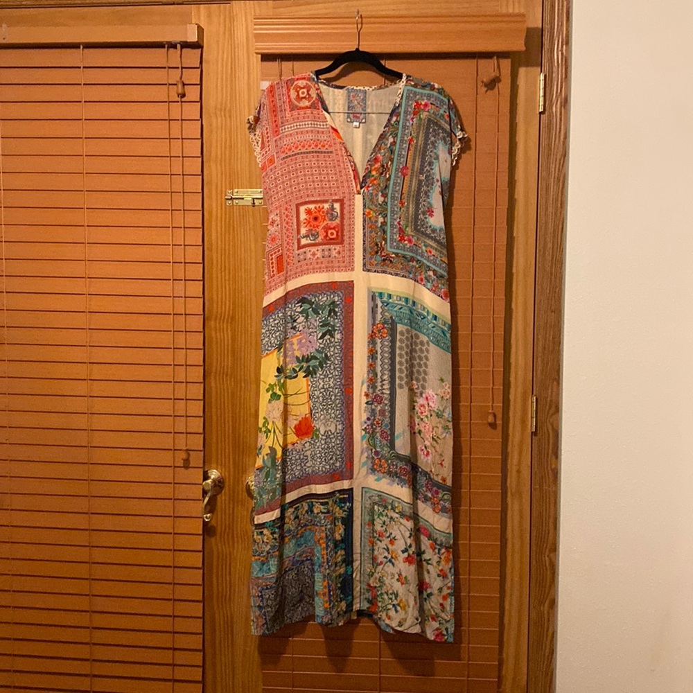 Johnny Was Silk Scarf Dress